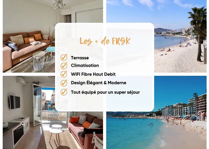 Frgk 'wilson Palace' Ac Wifi Fibre Terrasse 5min Des Plages Antibes